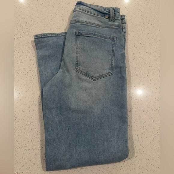 78&Sunny Denim - 78 & Sunny Distressed Straight Leg Jeans Size 6 Light Wash Denim